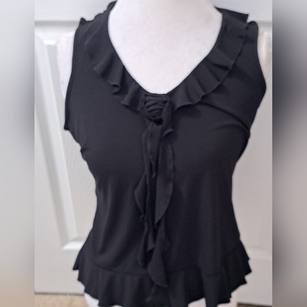 Vintage New York & Company Black Sleeveless Top    Size M